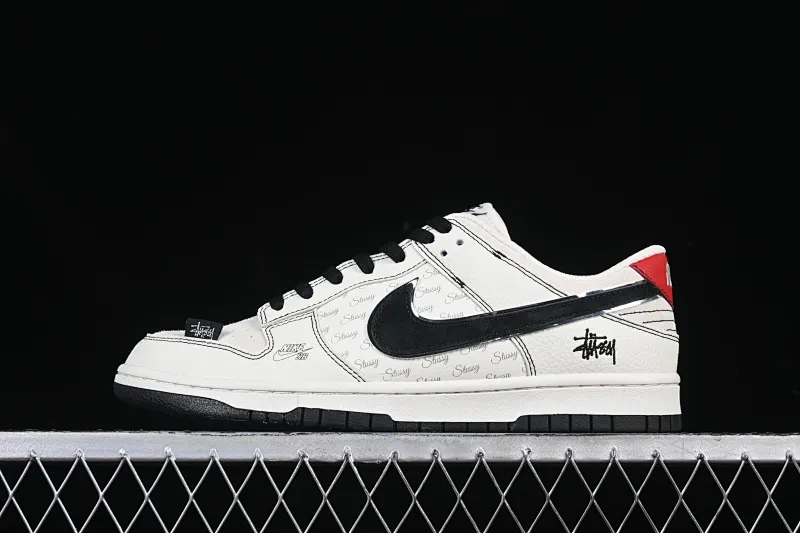 All categories Nk SB Dunk Series Nk SB Dunk Low High-end customized low-top sneakers Nk SB Dunk Low Stusi co-branded Barrage black hook Anniversary high-end customized low-top casual sneakers DJ2024-115